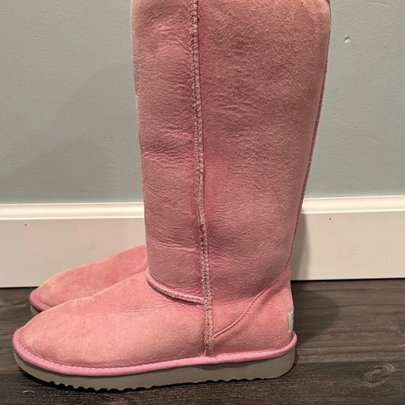 UGG Pink Suede Boots - Picture 2 of 8